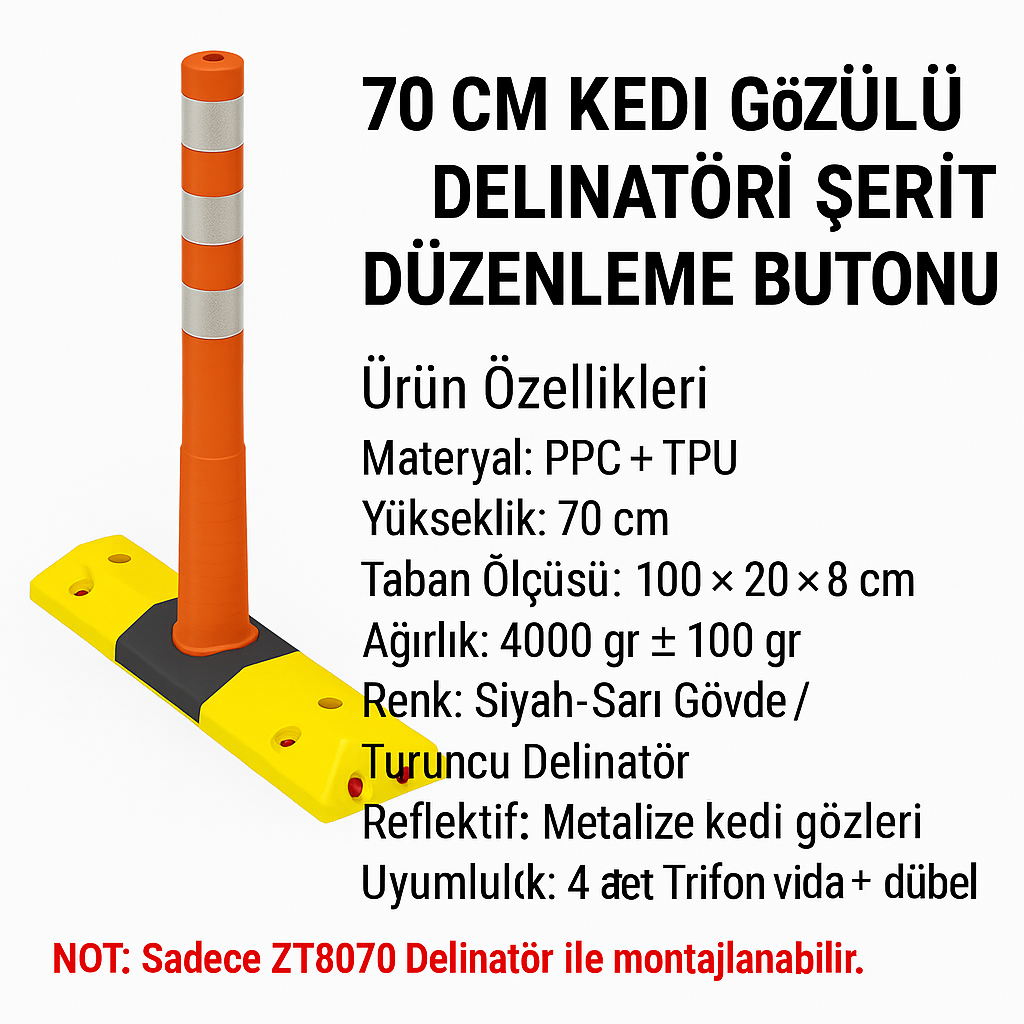  Kedi Gözlü Delinatörlü Şerit Düzenleme Butonu – ZT10070