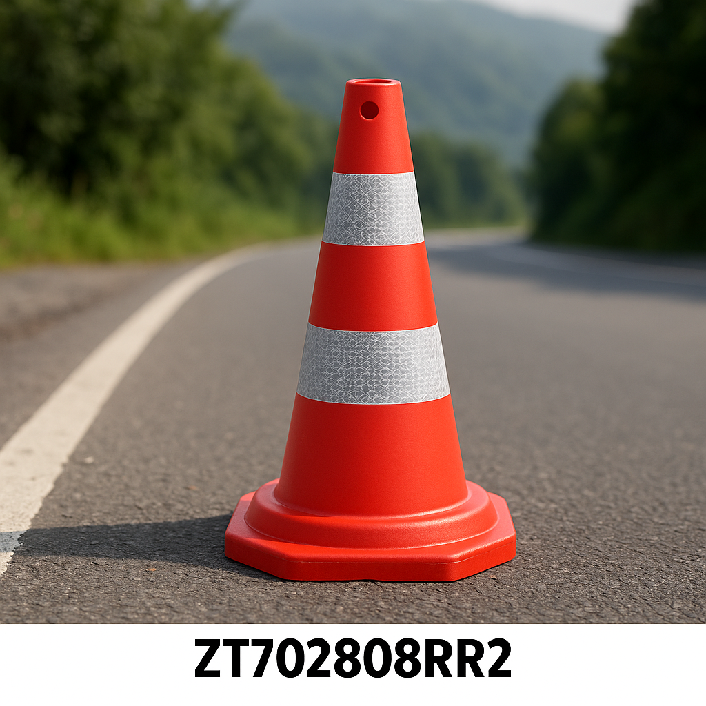 ZT702808R2 – 75 CM PVC Trafik Konisi | Çift Reflektifli