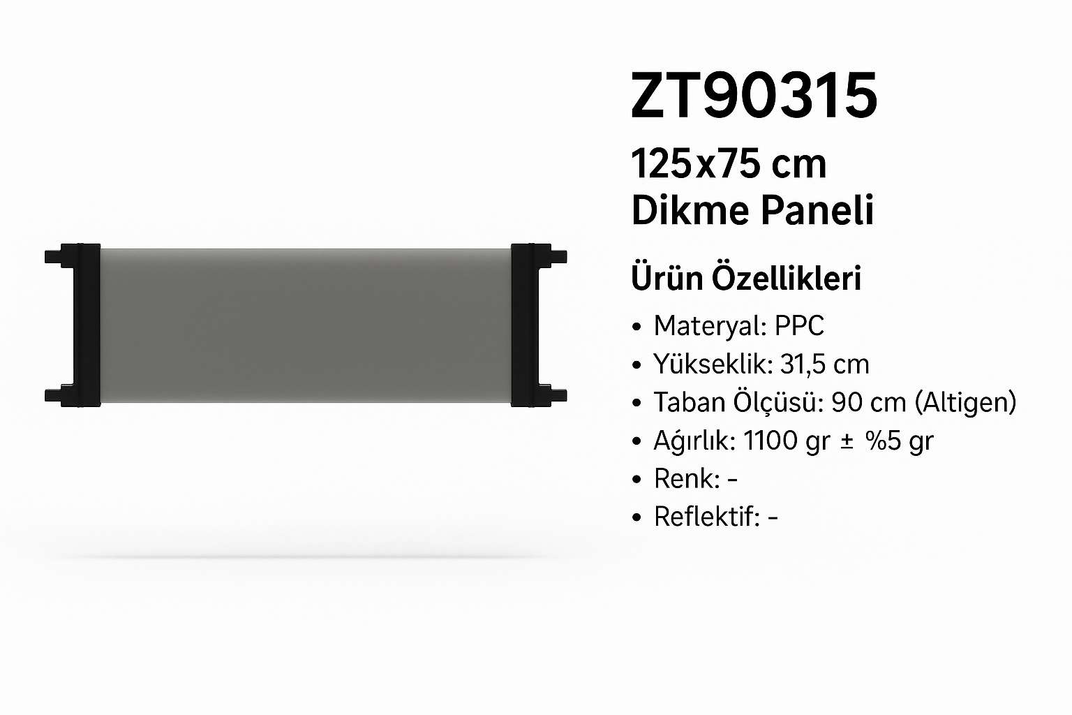 ZT90315 – 125x75 cm Dikme Paneli | Boş