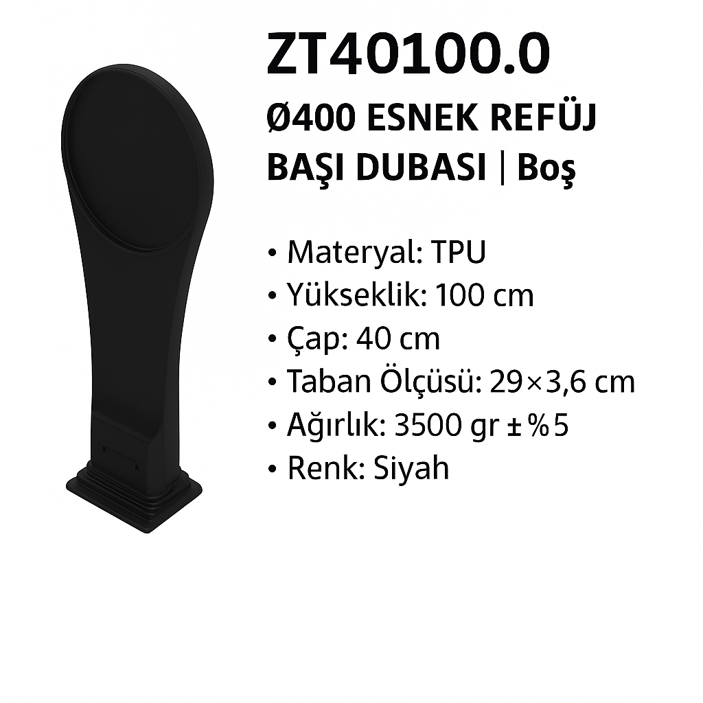 ZT40100.0 – Ø400 Esnek Refüj Başı Dubası | Boş