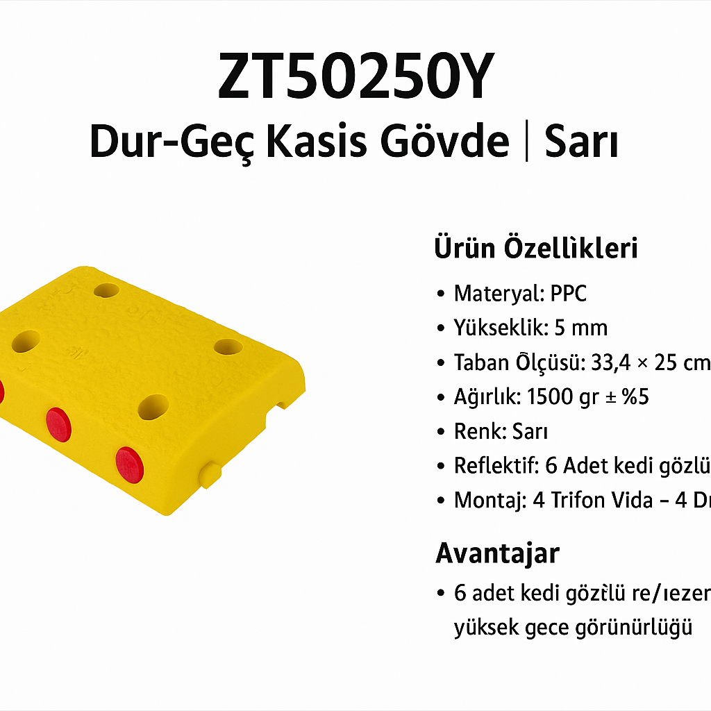ZT50250Y – Dur-Geç Kasis Gövde | Sarı