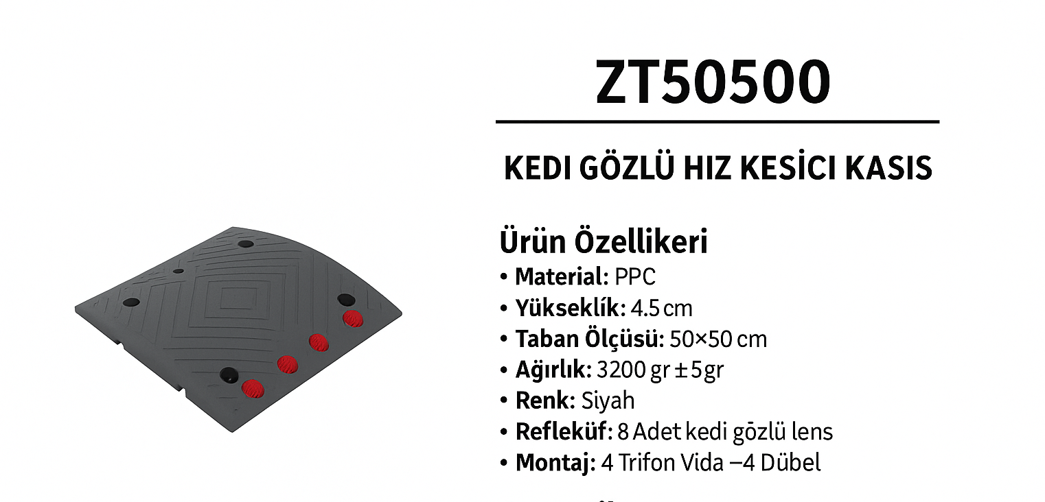 ZT50500 – Kedi Gözlü Hız Kesici Kasis