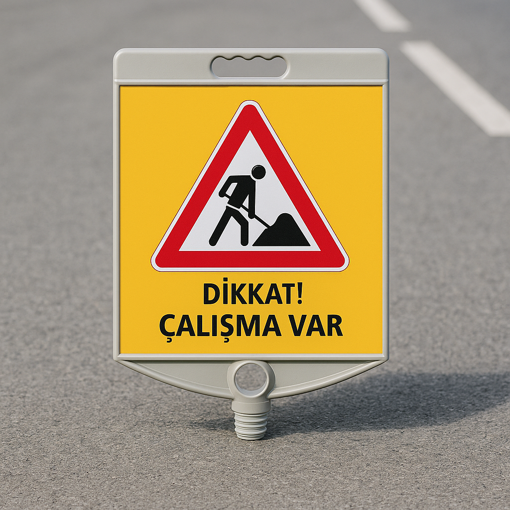 ZT946 – Dikkat Çalışma Var / Kare PPC Uyarı Levhası