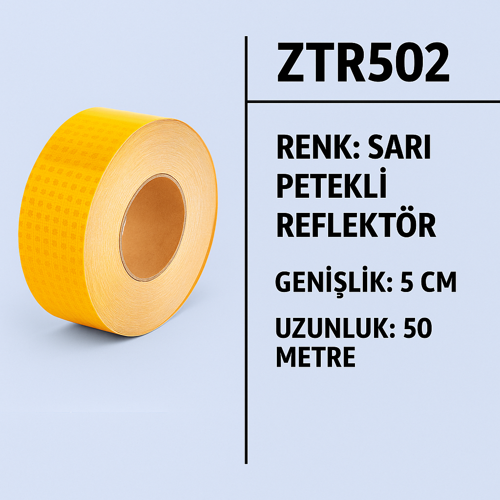ZTR502 – Sarı Petekli Reflektör Bant