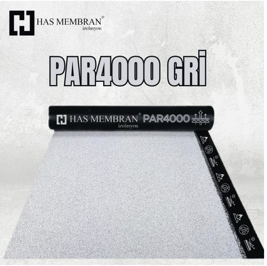 PAR4000 Gri Arduazlı Membran Su Yalıtım Membranı(44KG 10m²)