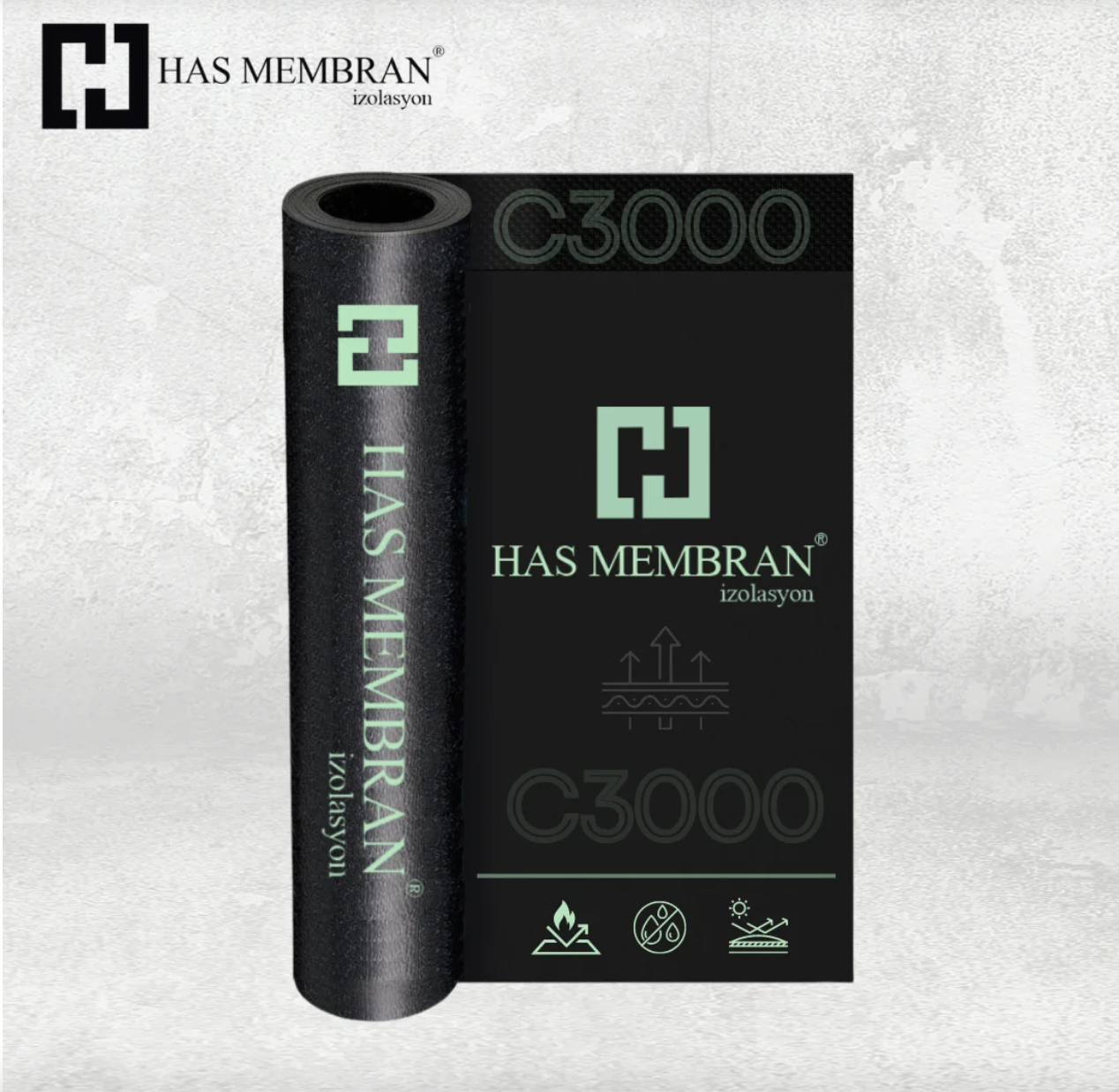 Has Membran C3000 Su Yalıtım Membranı(34 KG 10m²)