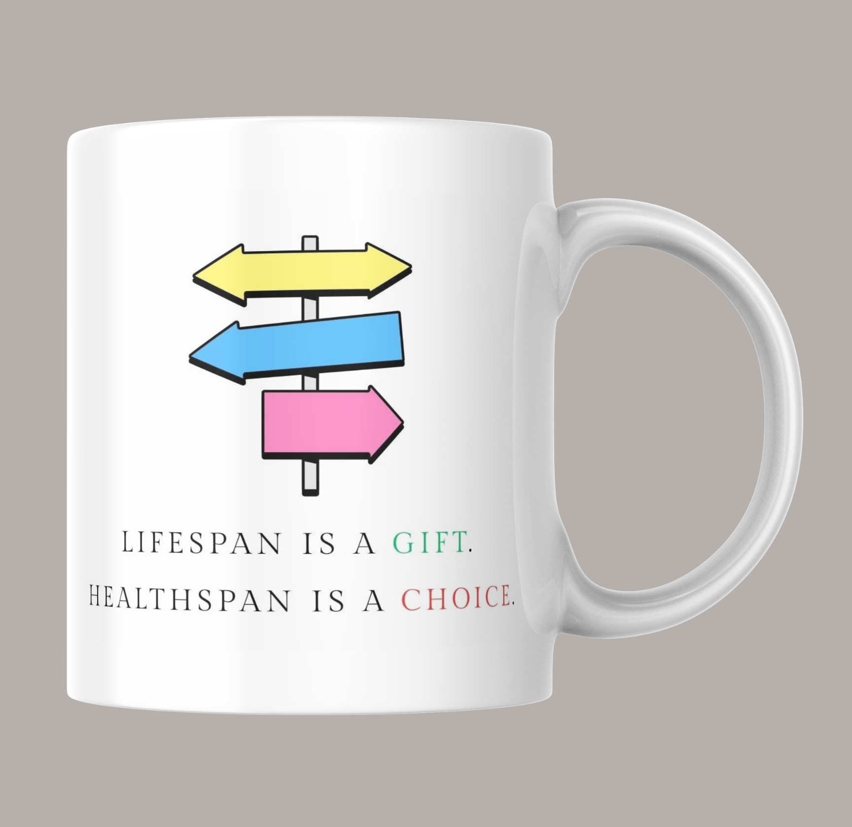 Lifespan is a gift. Healthspan is a choice. Mug