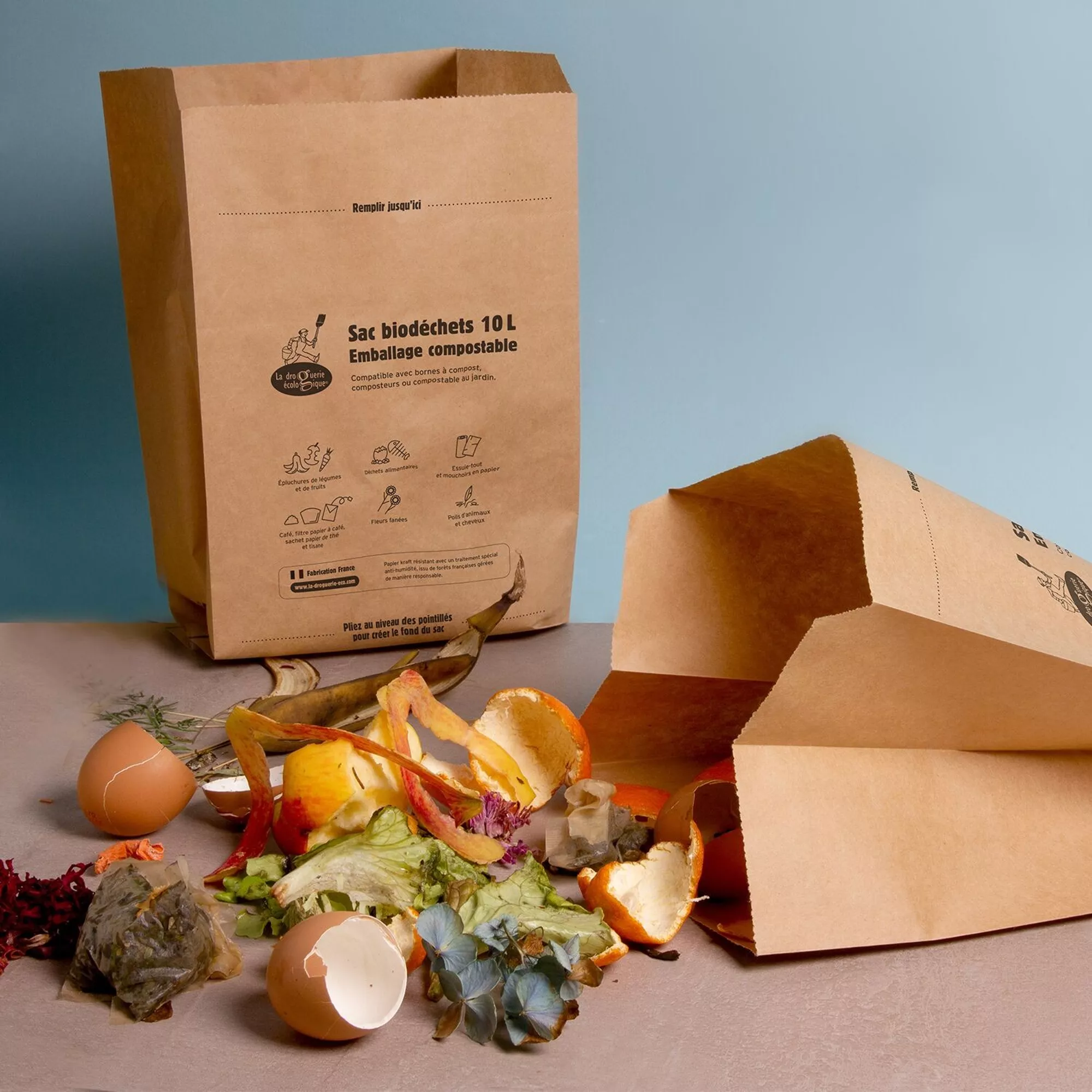 Lot de 15 x Sacs Biodéchets 10L
