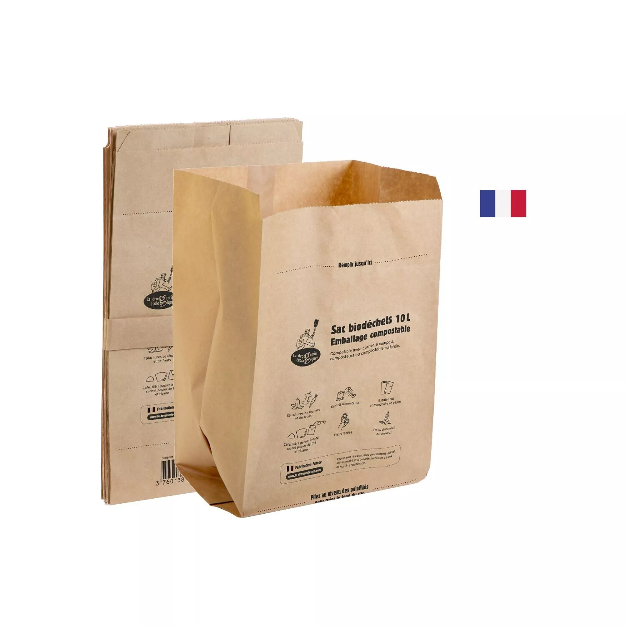 Lot de 15 x Sacs Biodéchets 10L
