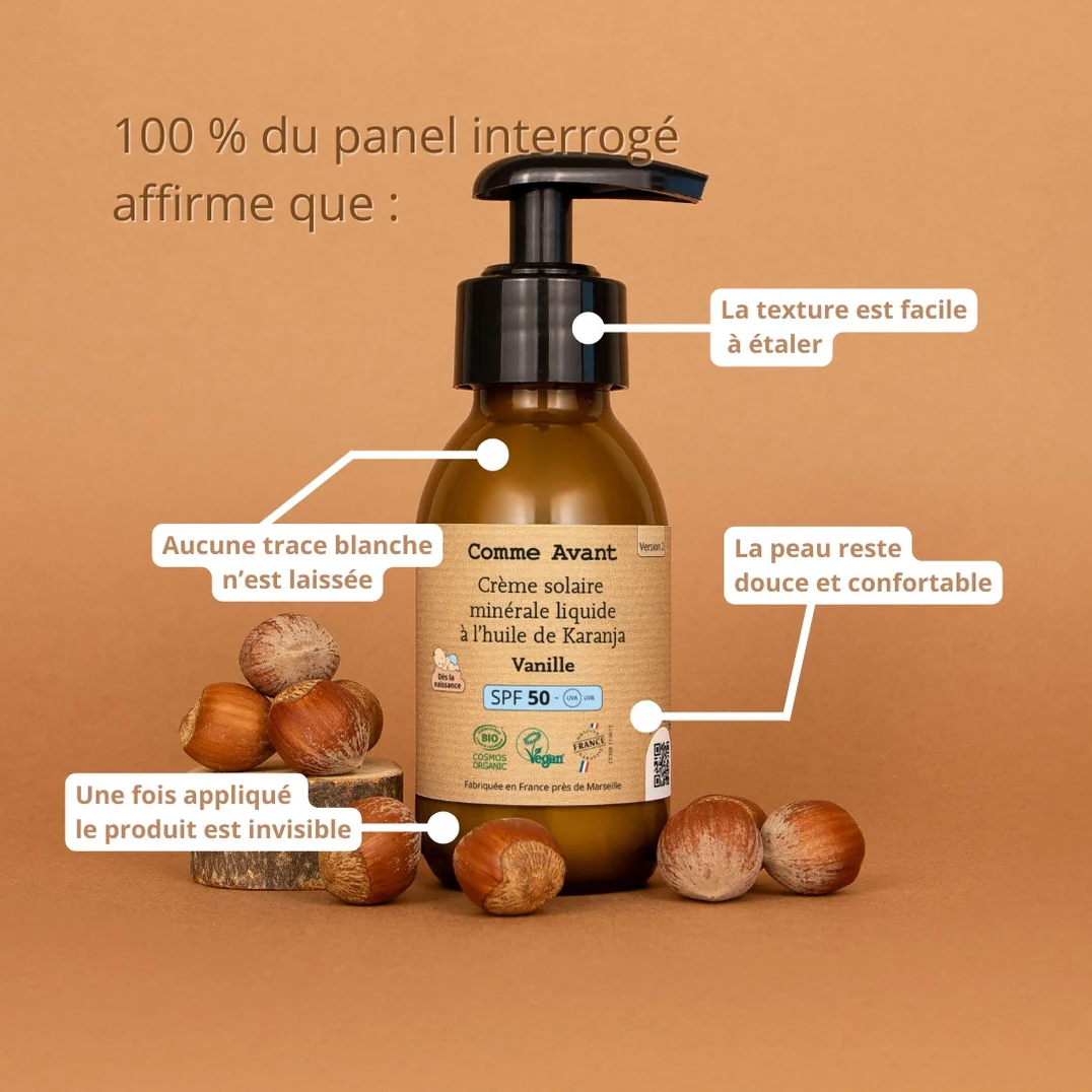Crème Solaire Liquide SPF50 - Vanille