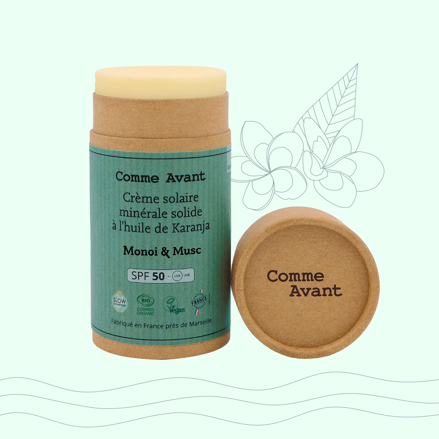 Crème Solaire Solide SPF50 - Monoï & Musc