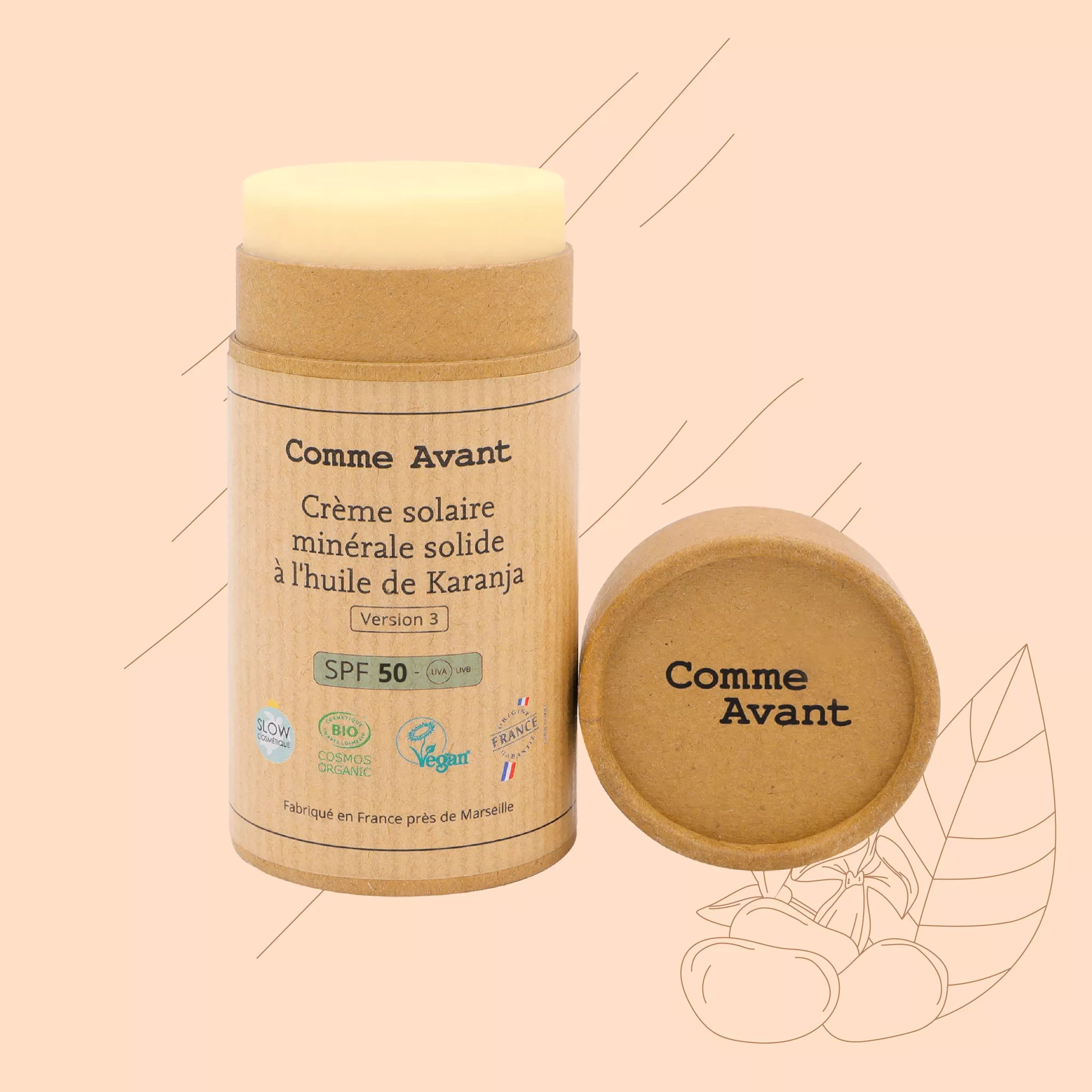 Crème Solaire Solide SPF50 - Sans Parfum