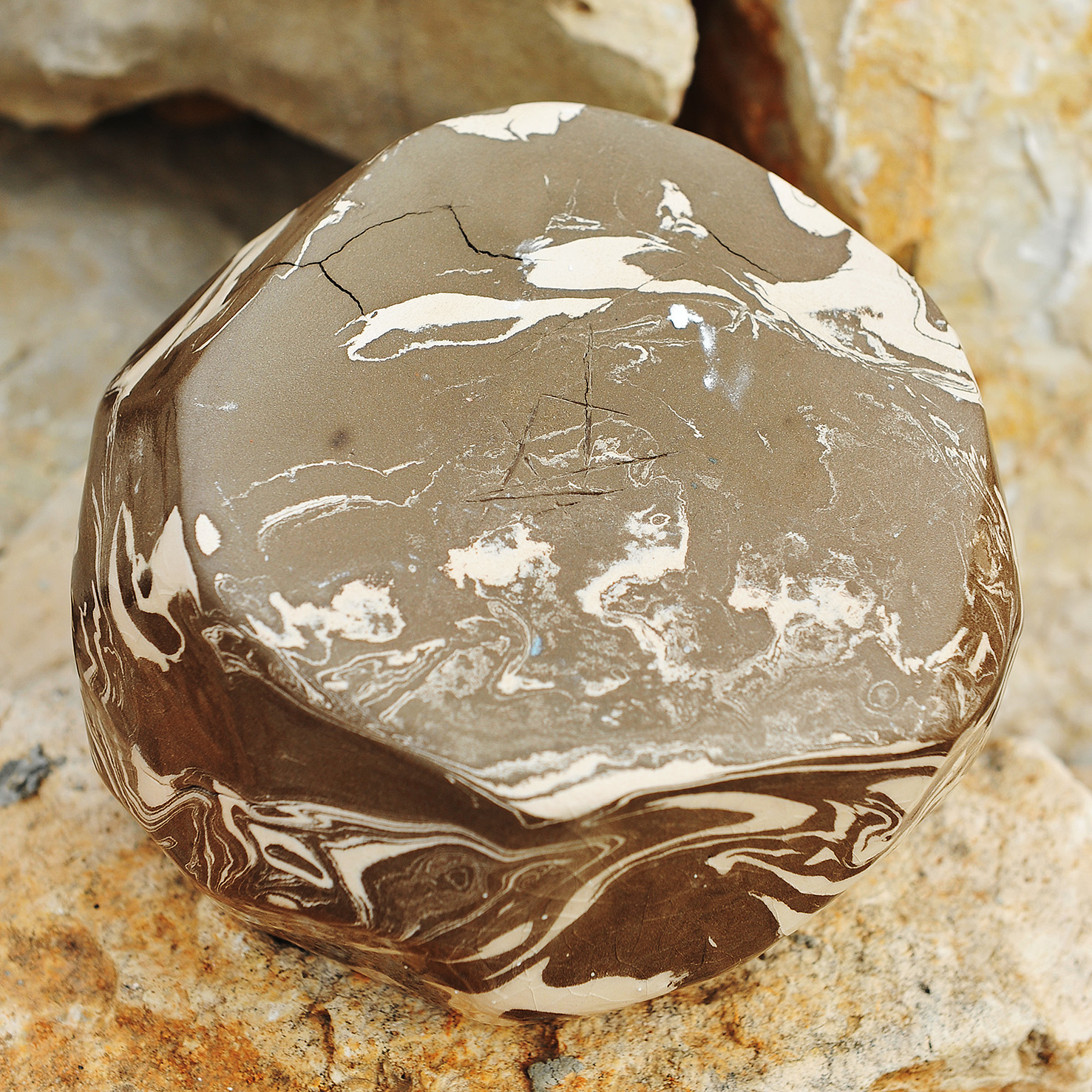 Porte-Bougie Bicolore