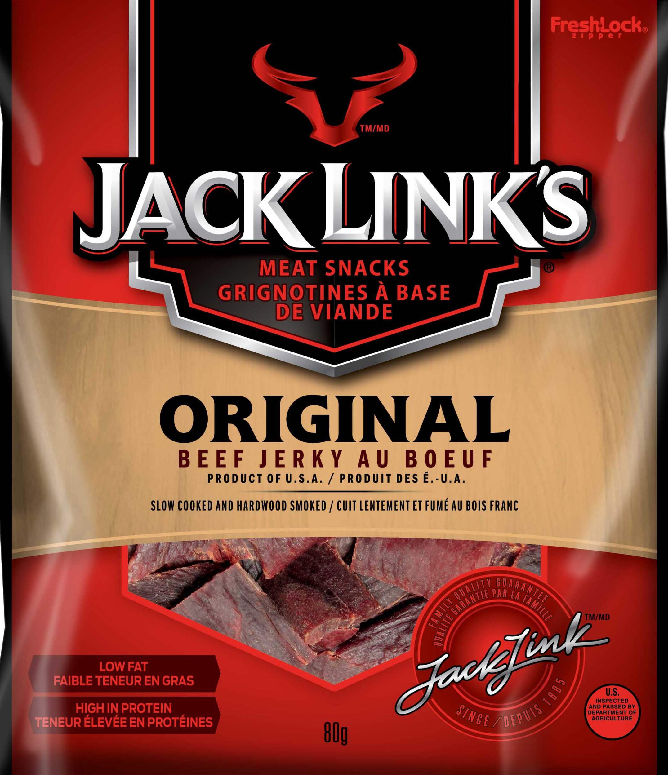 Toutes sortes de produits Jack Link's.