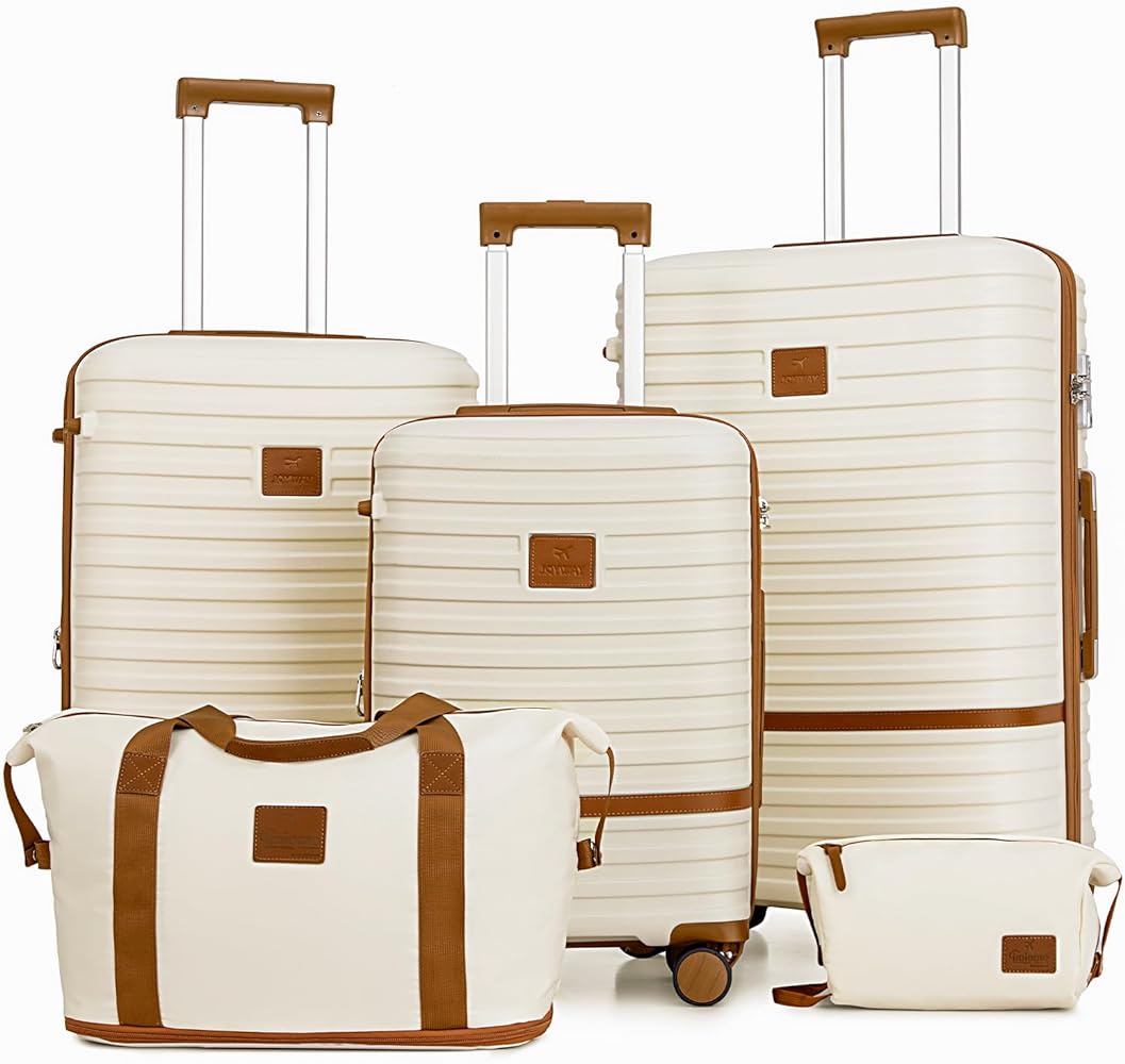 SHOWKOO Luggage Sets 3 Piece Hardside Expandable Suitcase