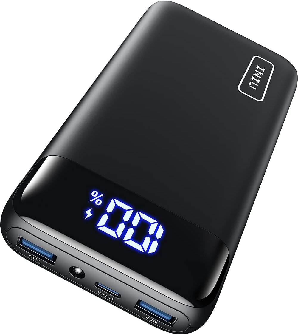  Portable Charger with Built-In Cable - 22.5W 20000mAh Slim Power Bank for Fast Charging