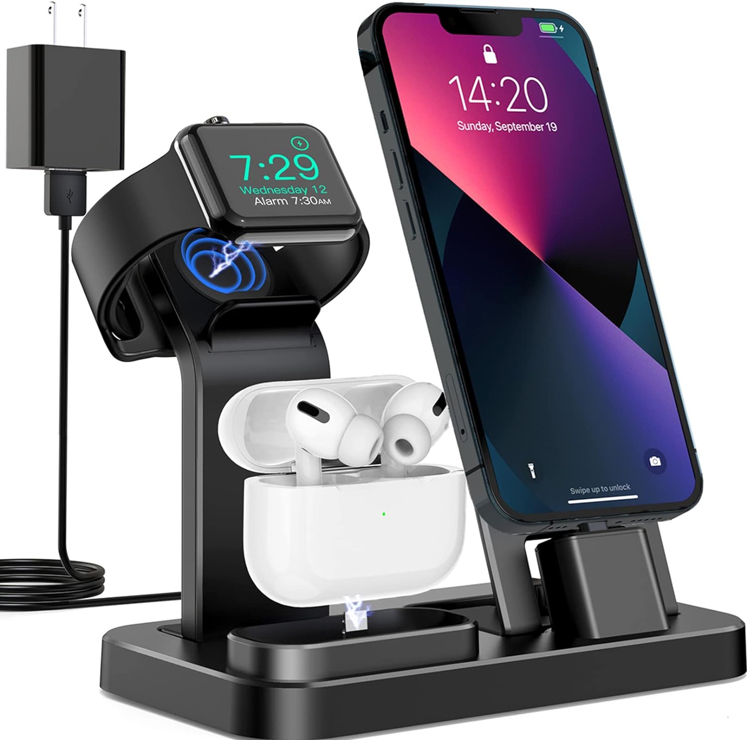 Simplify Your Charging with the 3 in 1 Charging Station for iPhone, Apple Watch & AirPods