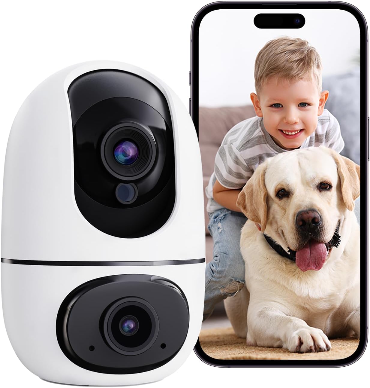 Virtavo EggsFlask Indoor Security Camera – Ultimate Home Security for Pets and Family