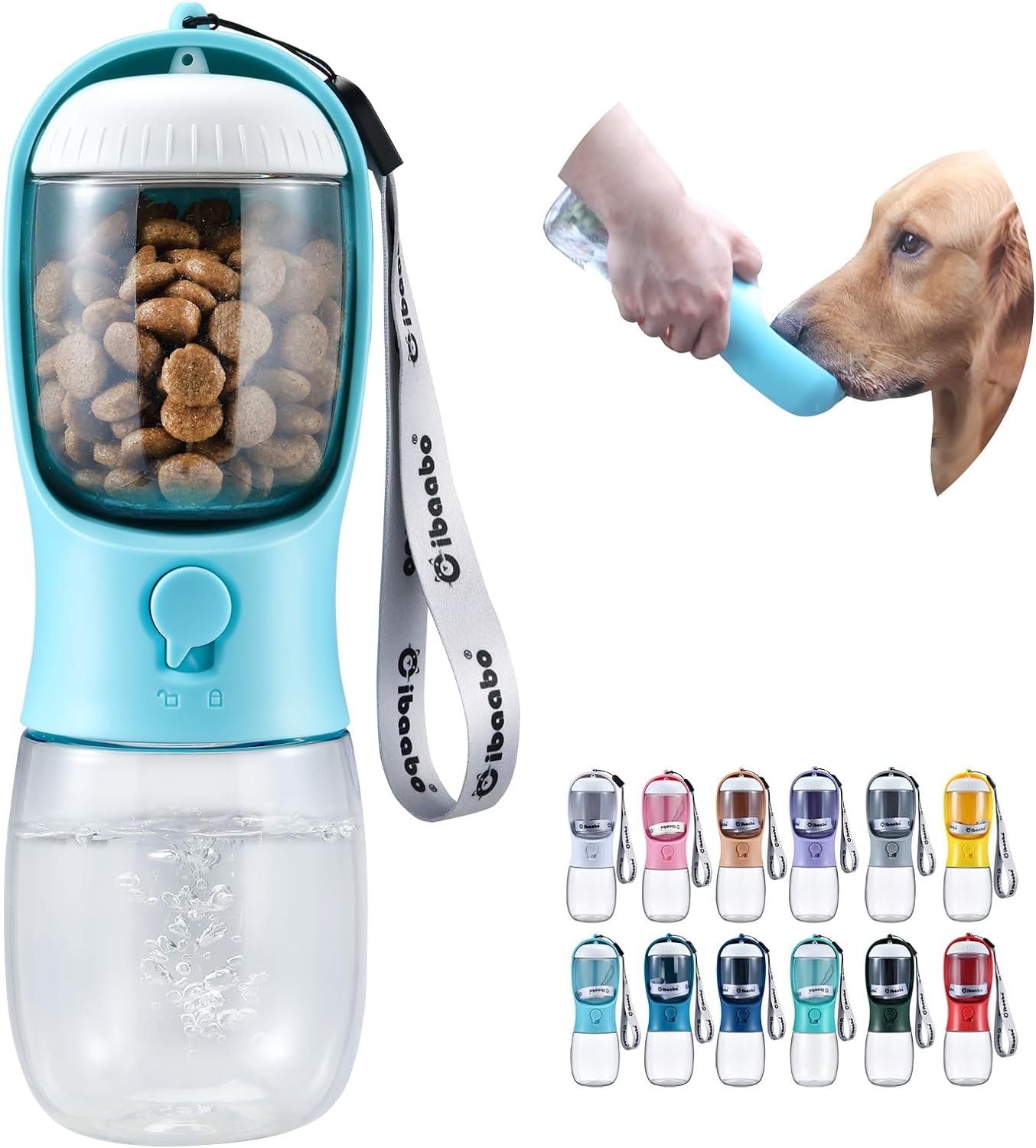 Portable Dog Water Bottle with Food Container – A Must-Have for Pet Owners on the Go!