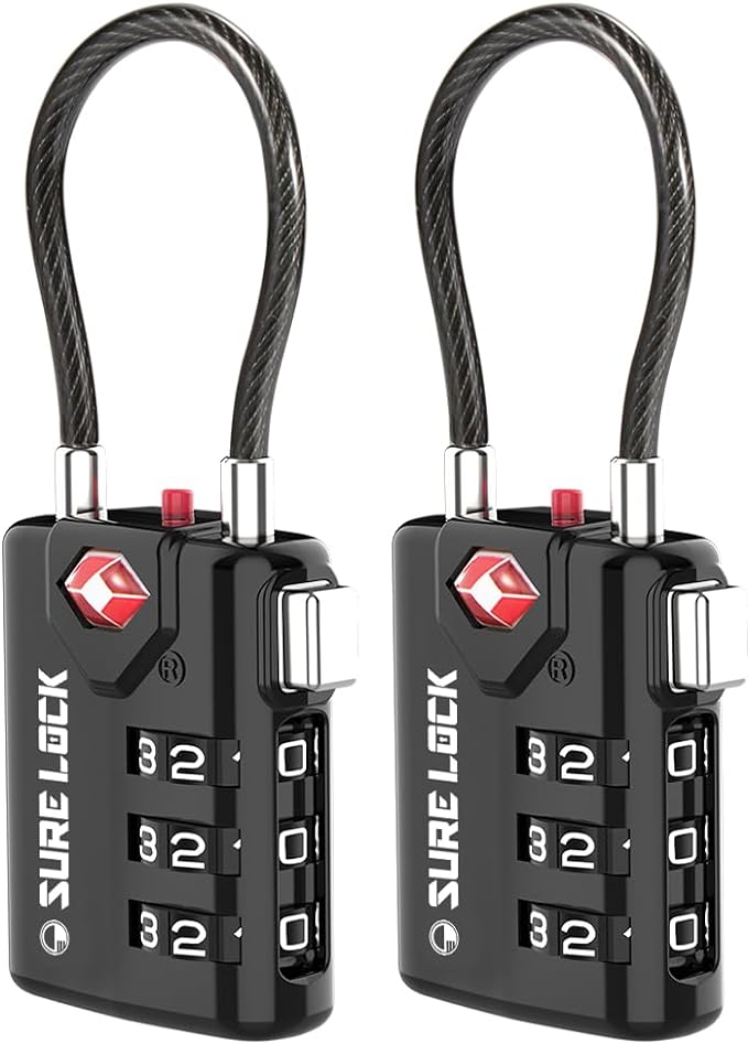 SURE LOCK TSA Compatible Travel Luggage Locks – Secure Your Belongings with Confidence