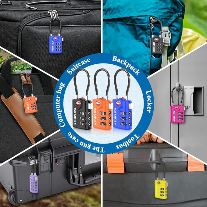 SURE LOCK TSA Compatible Travel Luggage Locks – Secure Your Belongings with Confidence