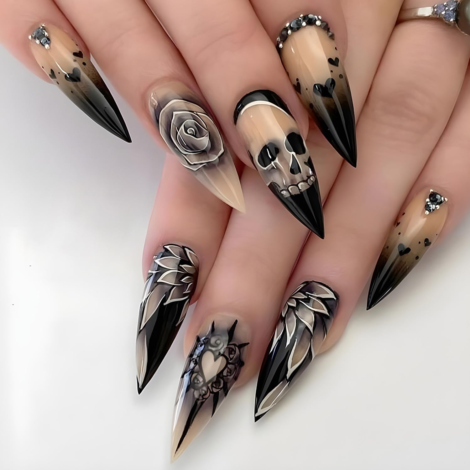 Unleash Your Inner Ghoul with 24 Pcs Halloween Press-On Nails