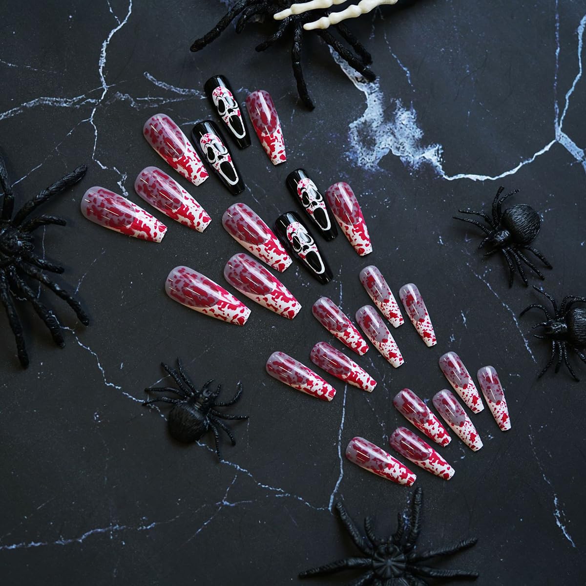 Spook Up Your Halloween Look with Bloody French Tip Press-On Nails!