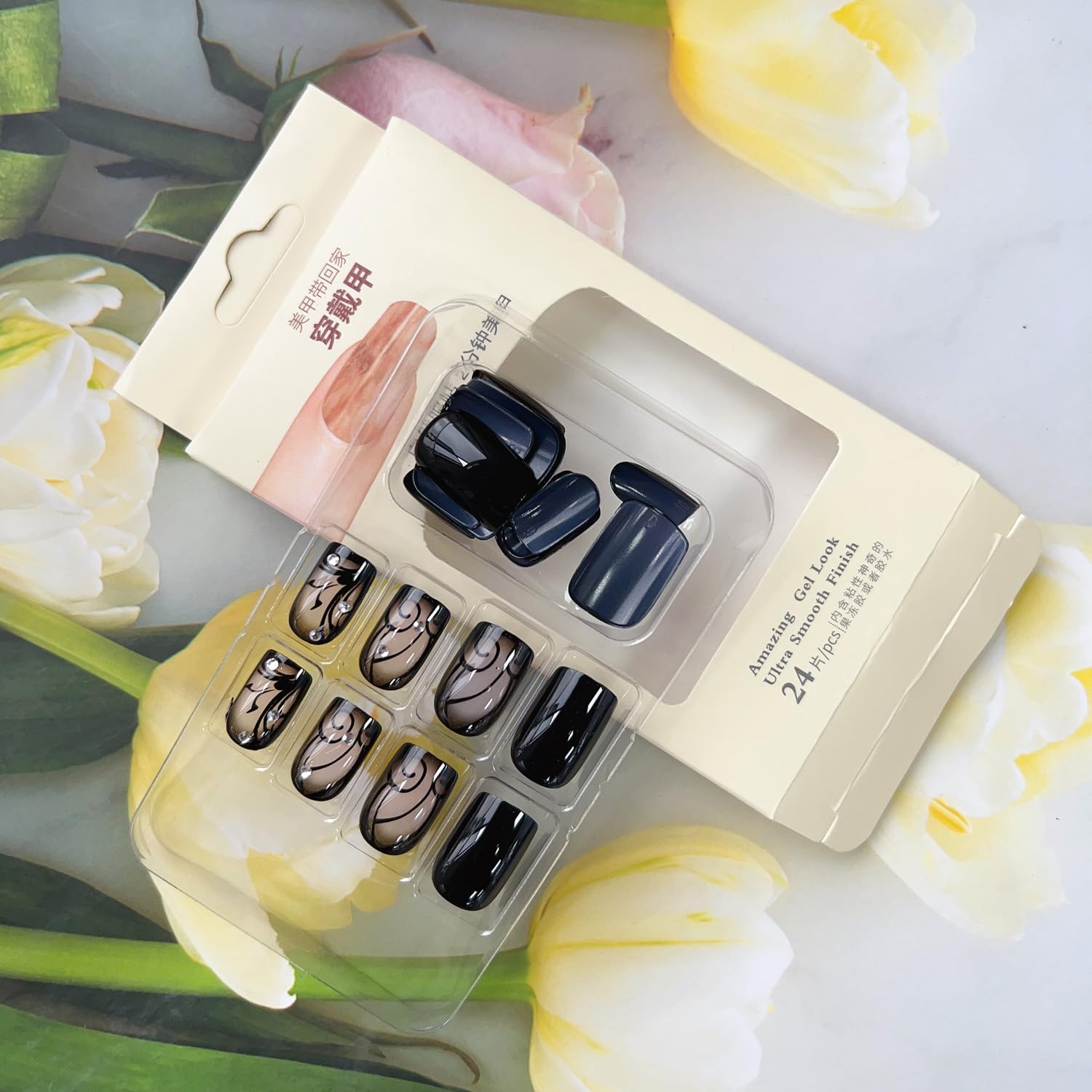 Chic Black Press-On Nails for Effortless Style