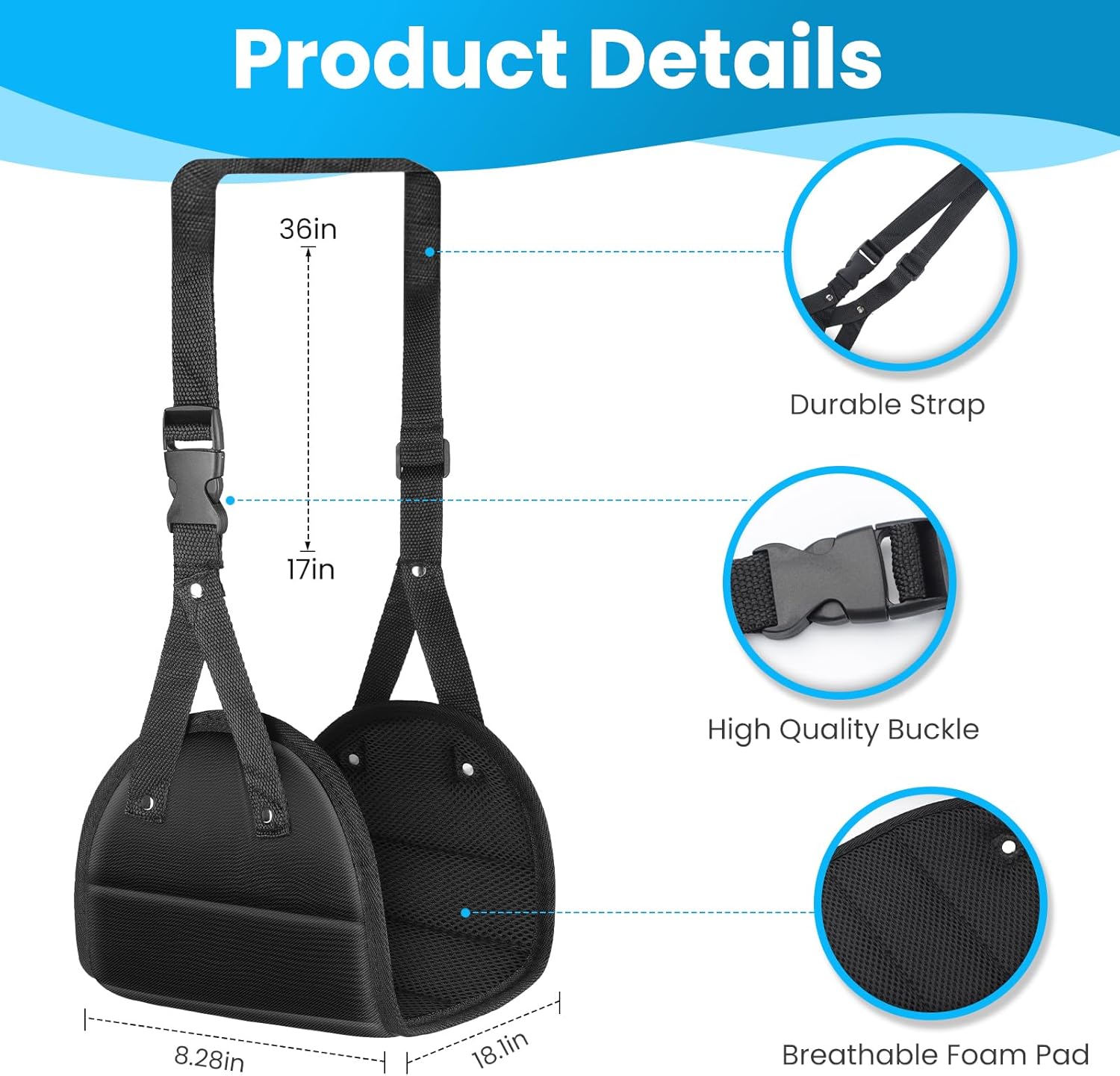 2-Pack Airplane Foot Hammock Travel Essentials – Ultimate Comfort for Long Flights