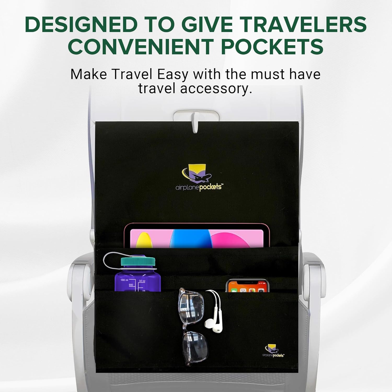 Stay Organized and Clean with the Airplane Pockets Tray Table Cover