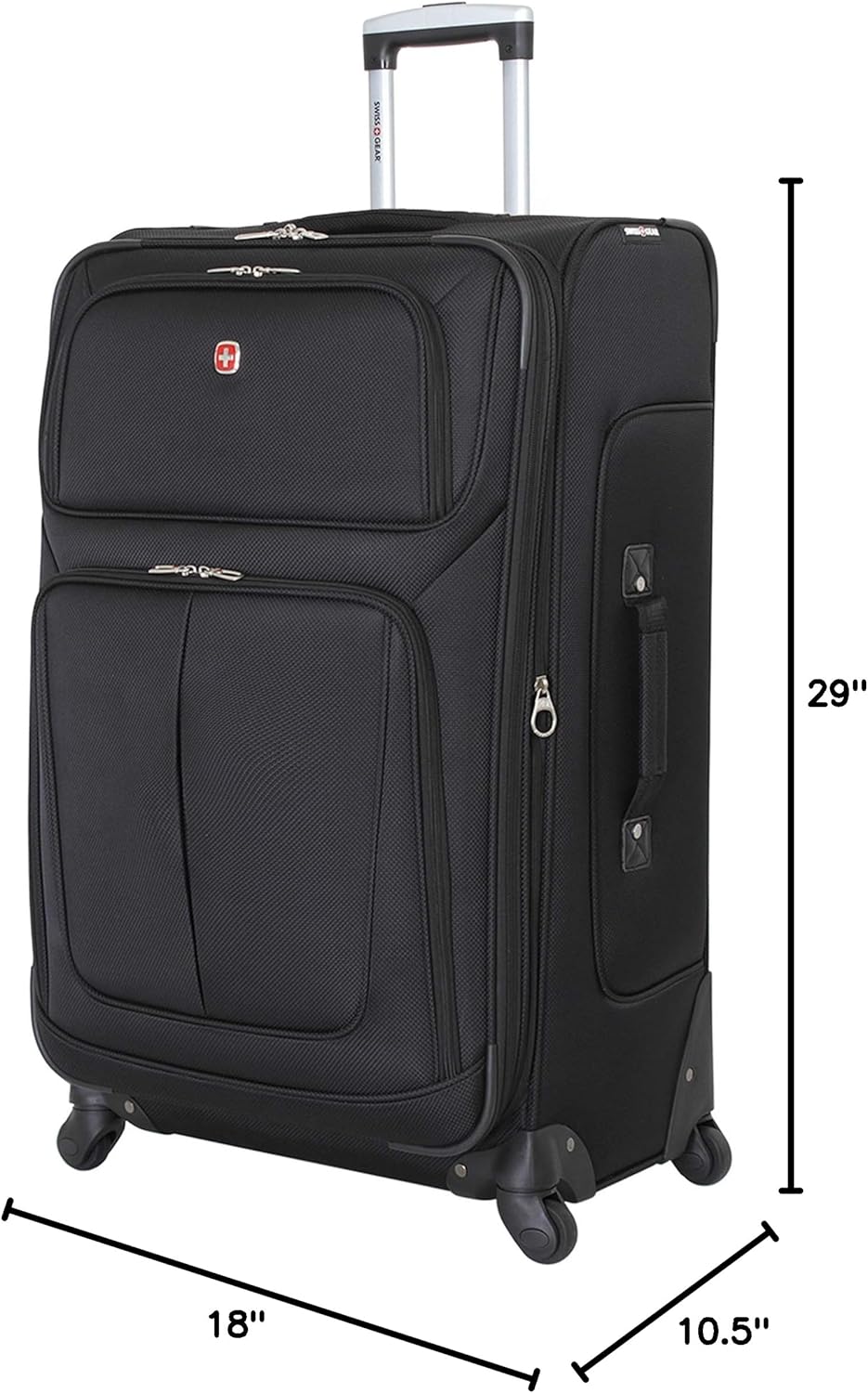 SwissGear Sion Softside Expandable Luggage, 29-Inch Checked-Large – Durable, Spacious, and Travel-Ready