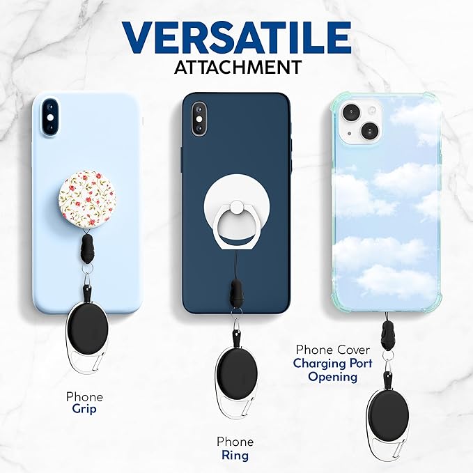 "Never Lose Your Phone Again: Durable Retractable Phone Tether - 2 Pack!"