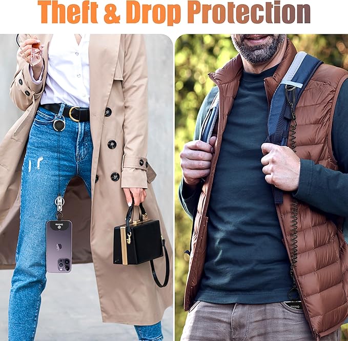 Stay Secure and Hands-Free with the Retractable Phone Tether Lanyard