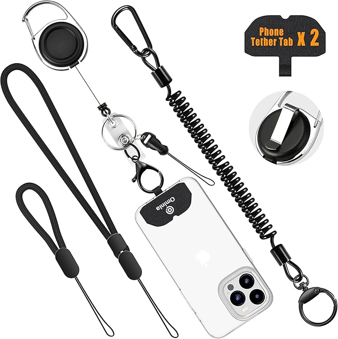 Stay Secure and Hands-Free with the Retractable Phone Tether Lanyard