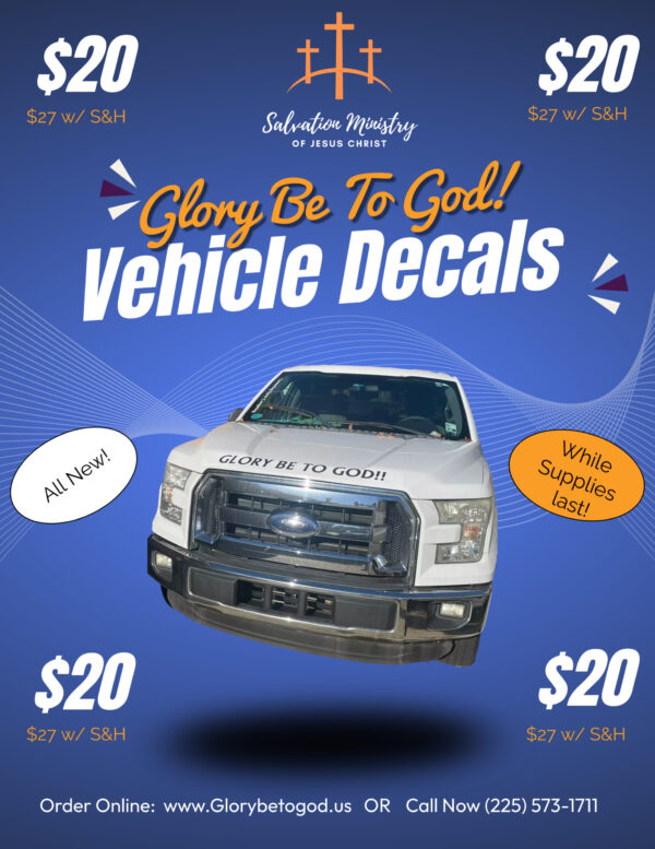 Glory Be To God! Vehicle Decals