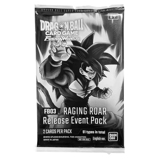 10x Dragonball Fusion World Raging Roar (FB03) Release Event Pack