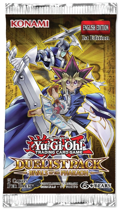 5x Yugioh 1st Edition Duelist Pack Rivals of the Pharaoh Booster Packs