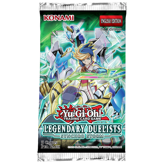 5x Yugioh 1st Edition Legendary Duelists Synchro Storm Booster Packs