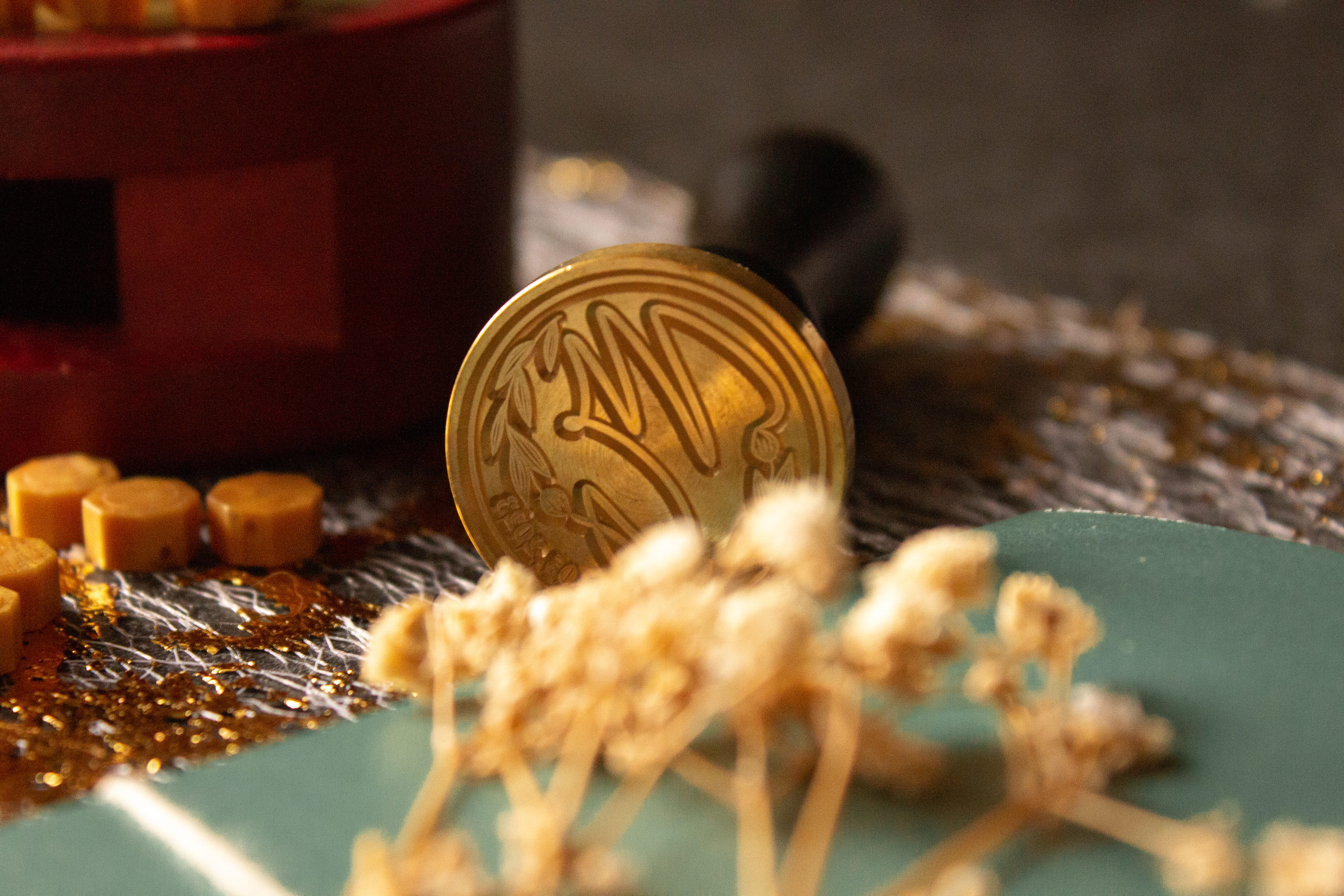 SIGILLO IN OTTONE PER TIMBRO IN CERALACCA 