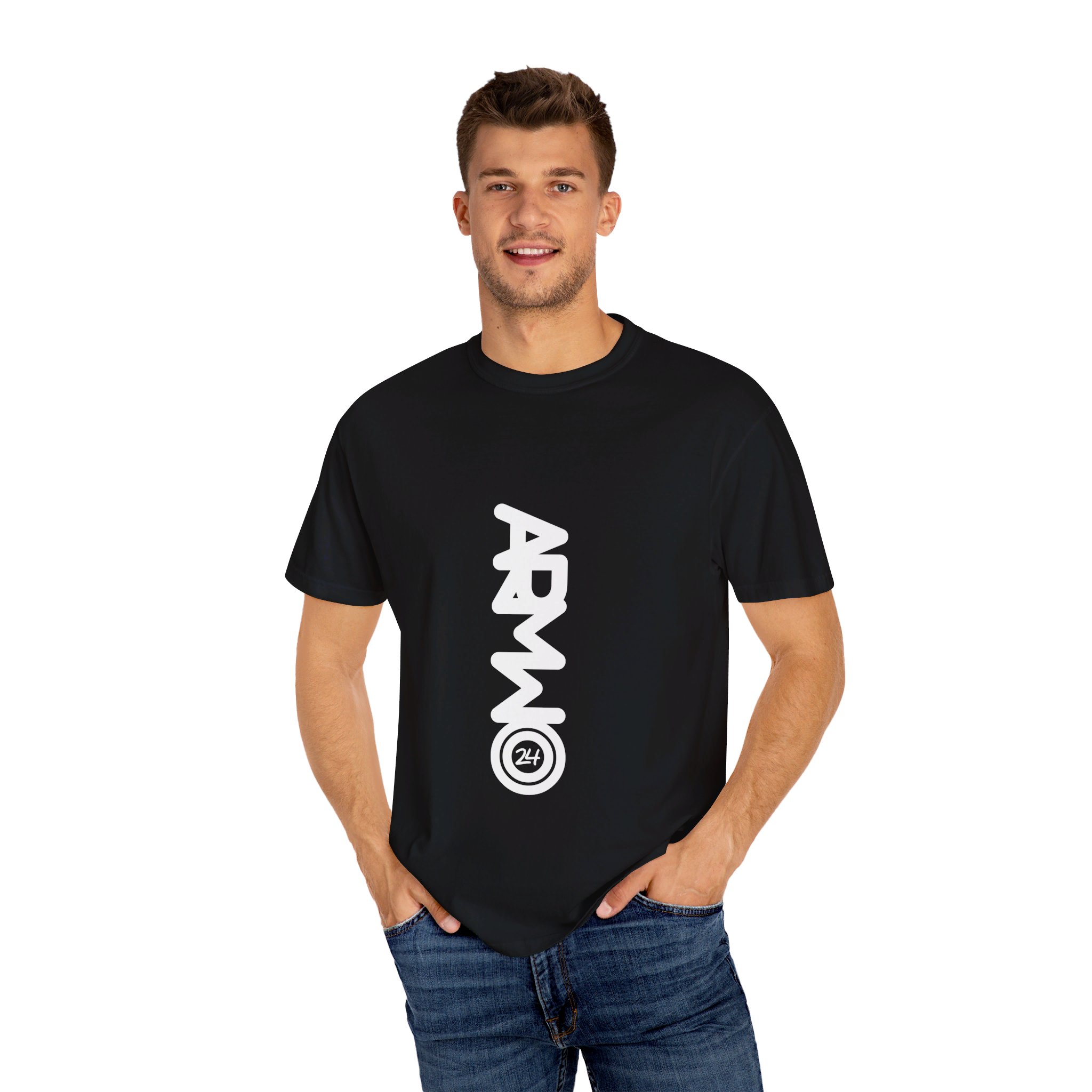ARMW24 Black Unisex Garment-Dyed T-shirt