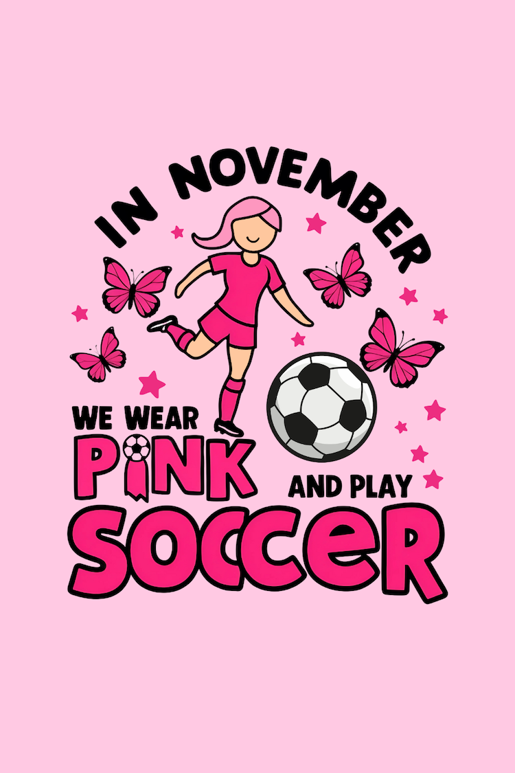 Pink Soccer Awareness Shirt for November