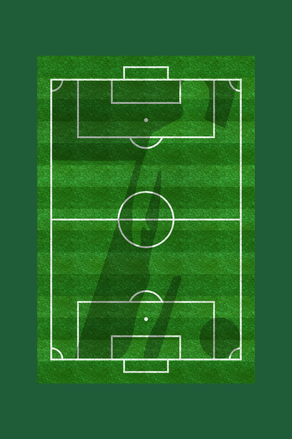 I’m 7 Premium Football Field Shadow Art for Sports Fans