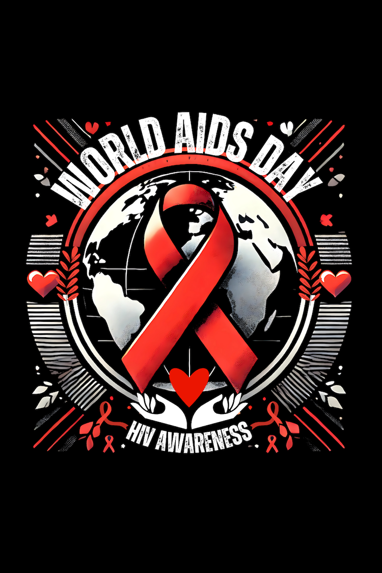 World Aids Day Red Ribbon HIV Awareness Fight Stigma