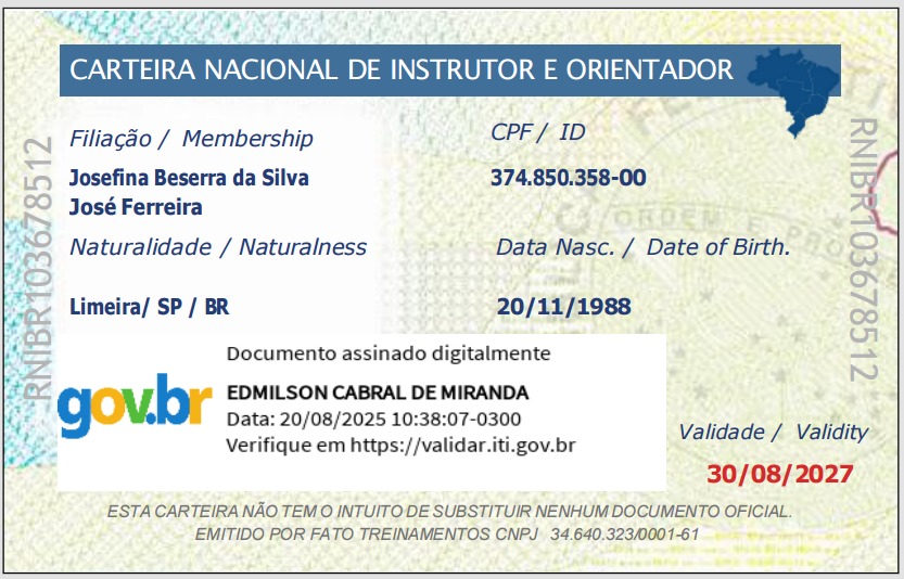 RNIBR103678512 Junior Cesar da Silva Ferreira