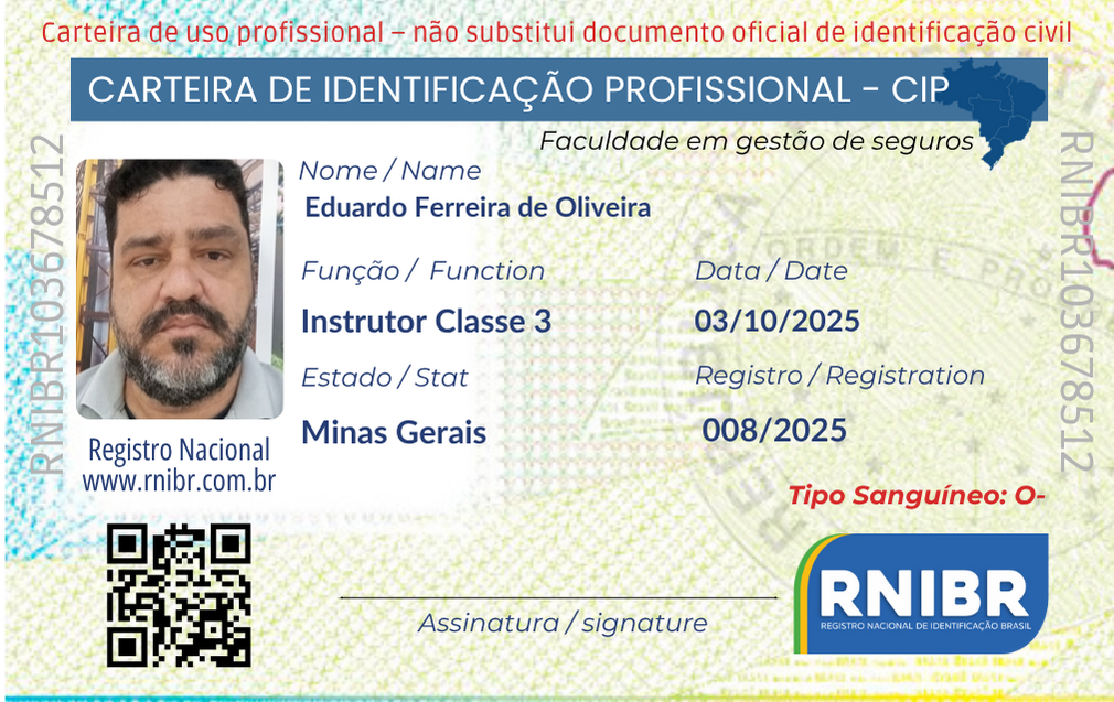 Carteira de Identificação Profissional - CIP