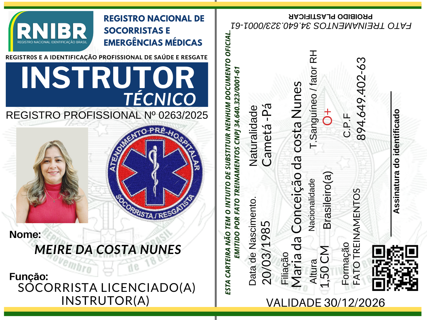 0263/2025 INSTRUTORA