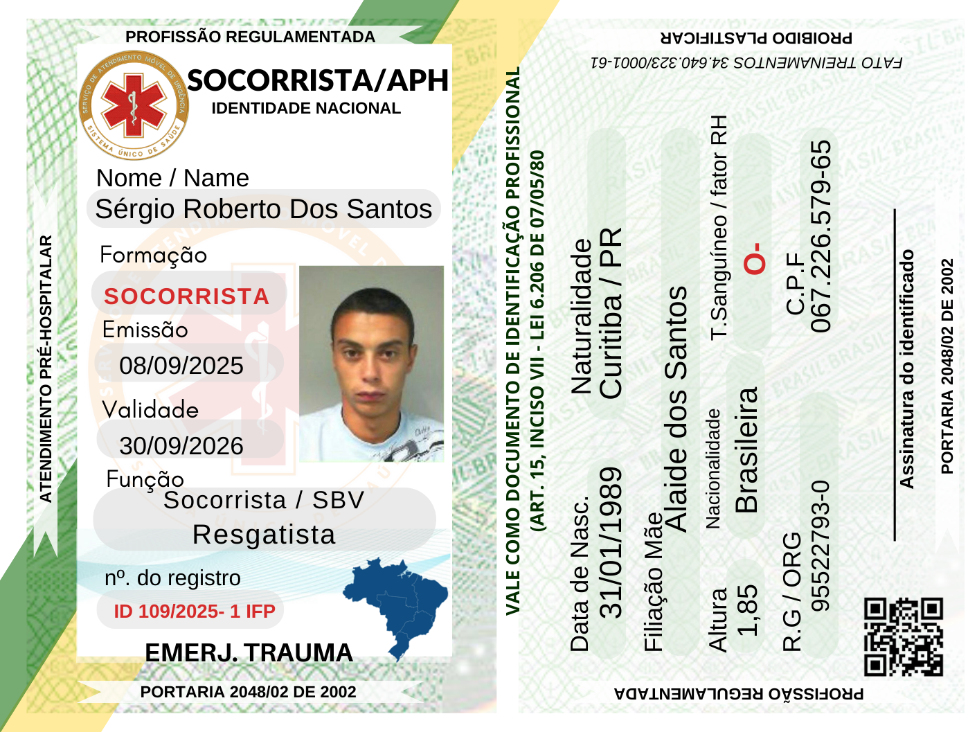 109/2025 SÉRGIO ROBERTO DOS SANTOS 