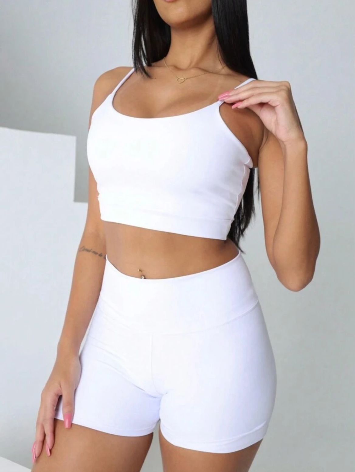 Conjunto shorts poliamida liso