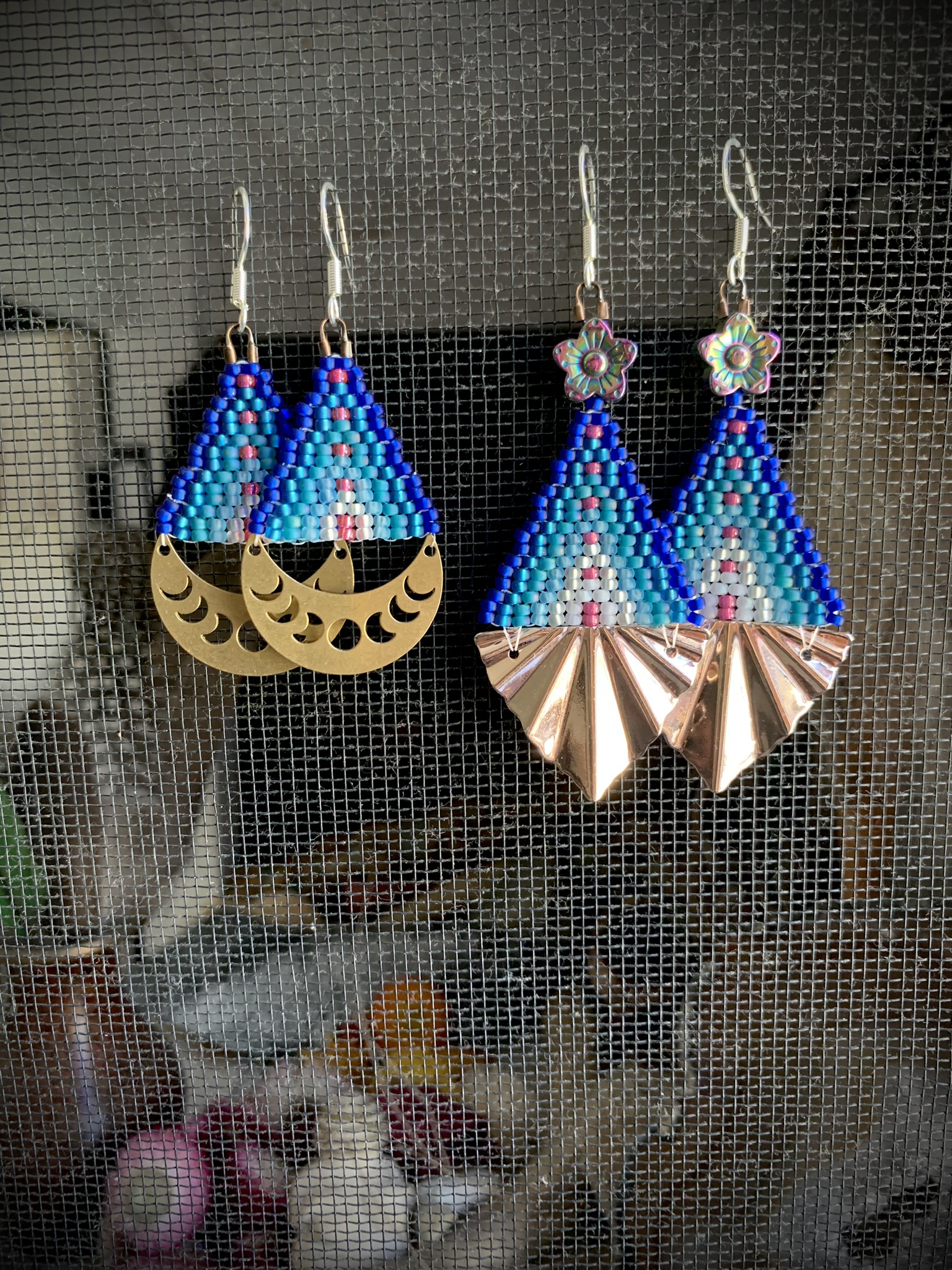 Fan + Flower Set- Mother Daughter Earrings