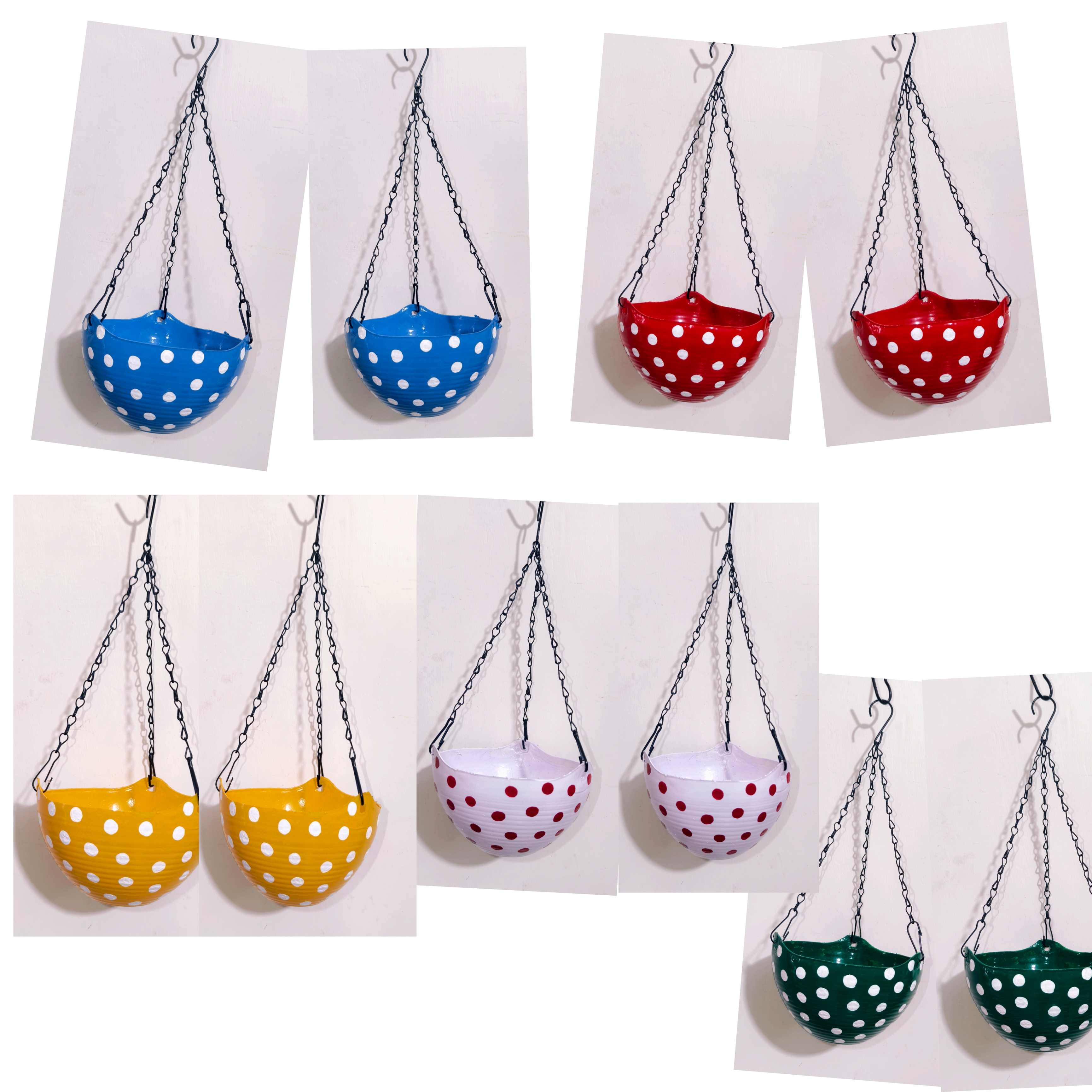Basket (Polka Dot) 8 inches